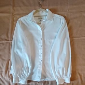Talbots White Long-sleeved Shirt